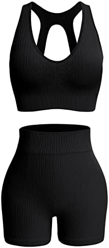Conjuntos de exercícios para mulheres sem costura V robina de pescoço esportivo de sutiã de cintura alta execução