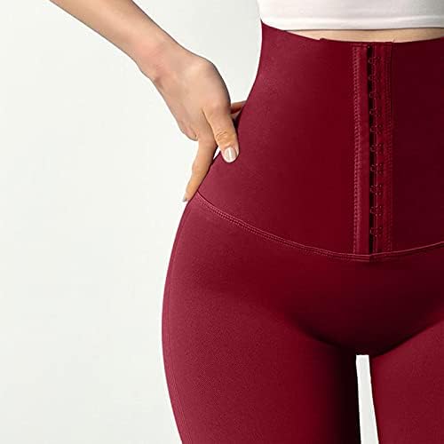 Shorts de compressão beuu para mulheres com cintura alta calça de ioga Controle de barriga Slimming Leggings treino com calças