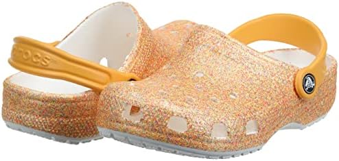 Crocs unissex-child clássico glitter tamancos | Sapatos brilhantes para crianças