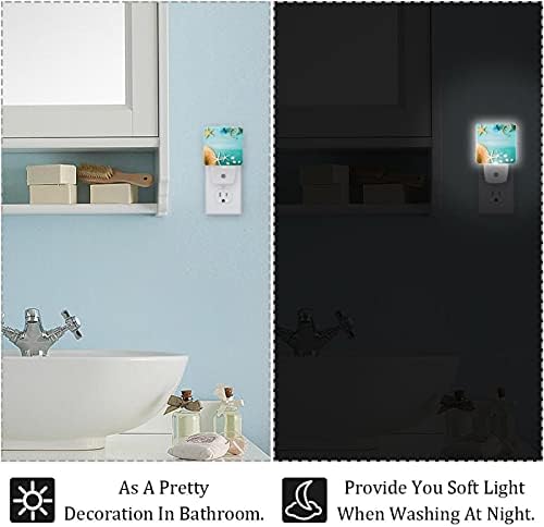 Praia de verão LED Night Light, Kids Nightlights for Bedroom Plug Int Wall Night Lamp Blipless para Stações do quarto