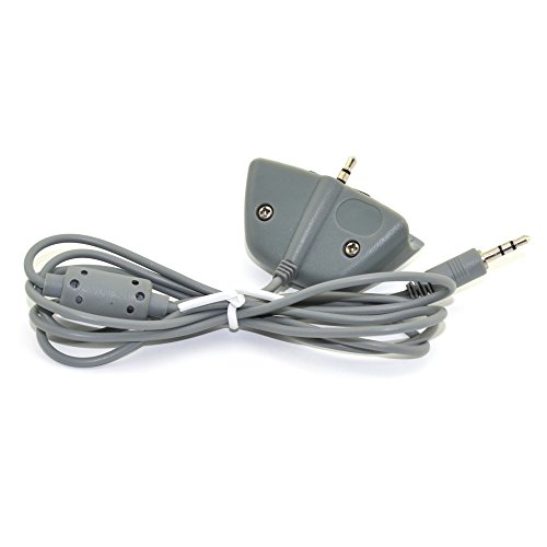 Cinpel Substituição Talkback Puck Cable de 2,5 mm a 2,5 mm para o fone de ouvido para Xbox 360 cinza