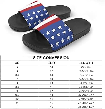 America US Flag House Sandals não deslizam os chinelos de dedo do pé para o banho de chuveiro de massagem
