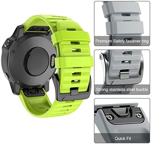Ndjqy 22 26mm Watch Band Silicone Strap Official para Garmin Fenix ​​5 5x 5splus 3 hr 6x 6 Pro Watch Reduse