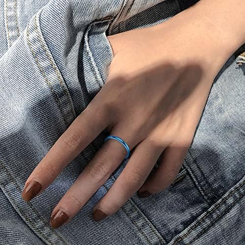 2023 nova mão contratada manualmente moda feminina de anel de anel polido de cauda de anel de 2 mm de 2 mm de onda