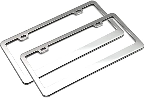 Flamax Mirror Polido Placa de aço inoxidável Placa da placa de quadro METAL Placa de placa de capa Placa do placa 2 PCs,