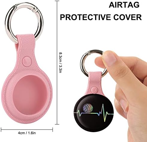 Volleyball Heartbeat Compatível com estojo de airtag com o chaveiro GPS Item Finders Acessórios com anel -chave para airtags