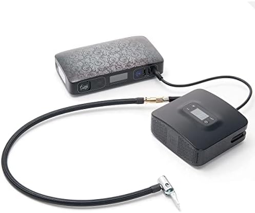 Halo Bolt ACDC Max com compressor de ar, carro de partida portátil e carregador de laptop portátil com bocais de ar intercambiável,