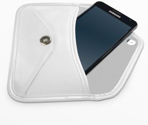 Caixa de ondas de caixa compatível com Samsung Galaxy J7+ - Bolsa mensageira de couro de elite, design de envelope de