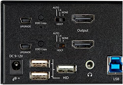 Startech.com 2 Porta Monitor duplo HDMI KVM Switch - 4K 60Hz Ultra HD HD - Switch de mesa HDMI de 4K 2,0 kVM com 2 porta USB
