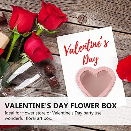 Jóias Boxes de Presente de Jóias Dia dos Namorados Caixa transparente de Flor Heart Flor Prain Box Box Favors Jewerly Box Jewerly