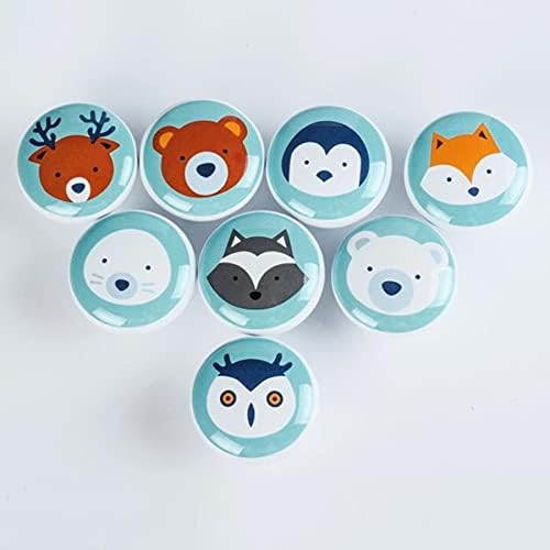 LCH Cerâmica Carton Botão Urso Fox Penguin Crianças Hardware Hardware Mutalha do armário de gavetas para crianças/crianças -