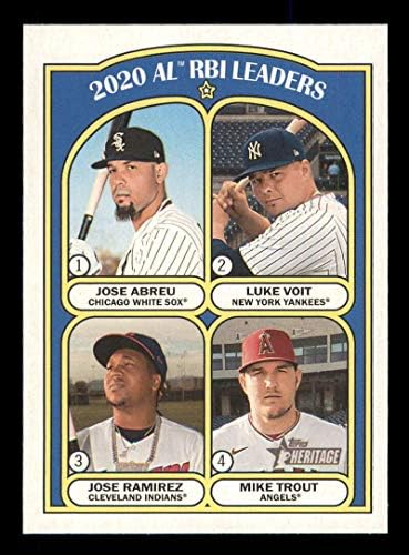 2021 Topps Heritage 88 Luke Voit/Jose Ramirez/Mike Trout/José Líderes da Liga Abreu NM-MT New York Yankees/Cleveland Indians/Los Angeles