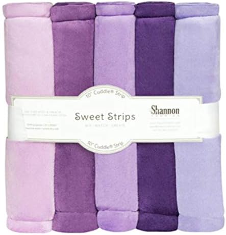 Shannon Fabrics Solid Cuddle Strips 5pk roxo