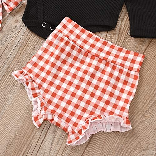 Sinyifu Baby Girls 'Skirt Desenta 2 peças Romper Roupes Roupas de mangas de mangas compridas roupas de macacão para