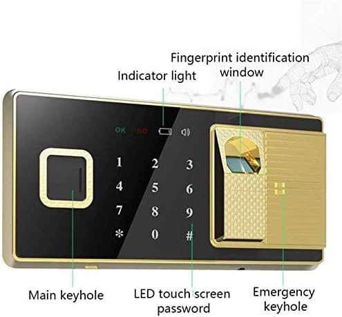 Aço de eletrônica seguro digital WSMLA Seguro com teclado, joias, passaportes para casa, negócios ou viagens