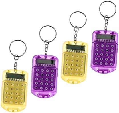 Calculadora stobok 4pcs pequena chave de escritório aleatório escolar presente de matemática presente de chaveiro de chaves de