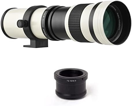 Câmera XIXIAN MF Super Telefoto Zoom Lente F/8.3-16 420-800mm T2 Montagem com Adaptador de montagem M4/3 Substituição de rosca 1/4