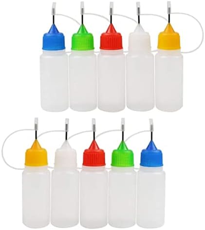 Yarnow 30pcs Small strasss pintando precisão garrafas multicoloridas projetos temporários projetos de bico de tinta fluxo de