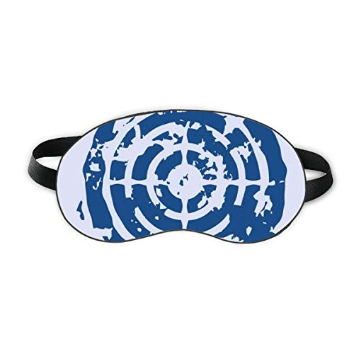 Blue Alvo Design Round Ilustração Padrão do Sleep Sleep Shield Soft Night Blindfold Shade Tampa