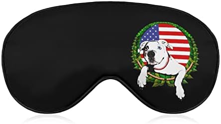 American Bulldog Flag American Sleep Máscara Olhos macios Capas de olhos bloqueando as luzes vendidas com alça ajustável para tirar