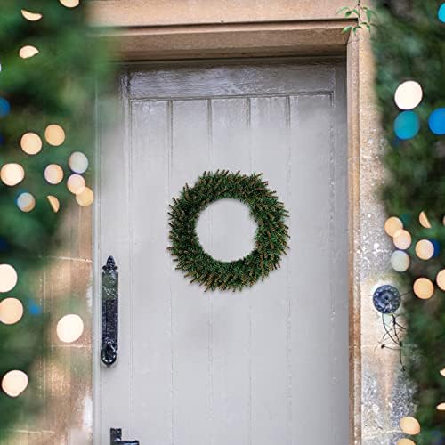 TODOZO Christmas Wreath 30cm Ornamentos de Natal de Natal Porta de madeira de madeira pendurada decoração de parede pingente