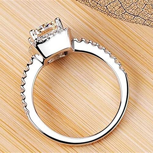 2023 Novo anel de diamante de diamantes noivado personalizado Princesa zircão anéis emoção anel