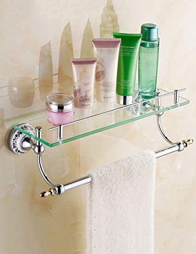 Prateleira de banheiro doméstico kmmk ， toalhas de toalhas ， prateleira de chuveiro dupla camada rack de camaretas europeias