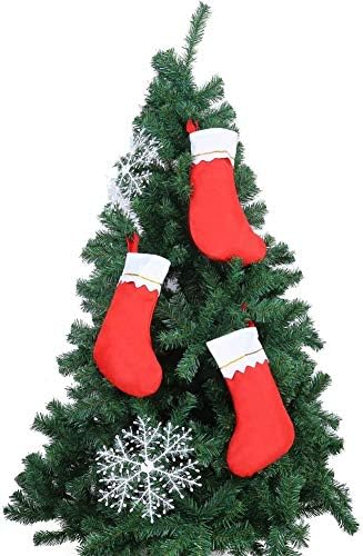 12pack alto 15 Red Felt Christmas Holiday meias