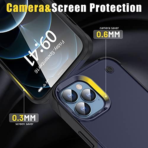 Capa de telefone Asuwish para iPhone 12 Pro máximo 6,7 com capa de protetor de tela de vidro temperado e acessórios de células híbridas