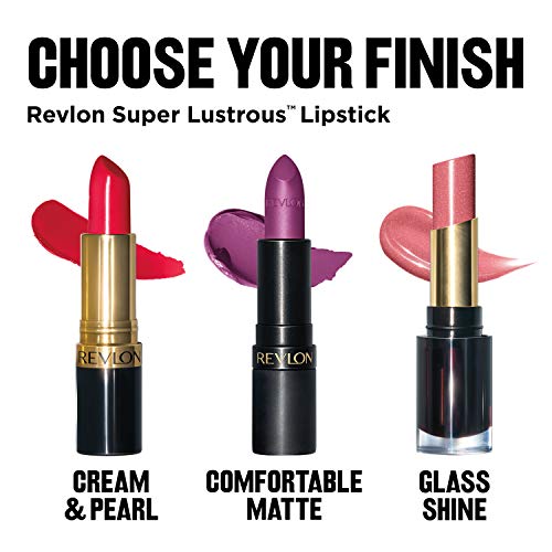 Revlon Super Lustrous Glass Shine Lipstick, cor sem falhas hidratantes com aloe, ácido hialurônico e quartzo rosa, deslumbramento