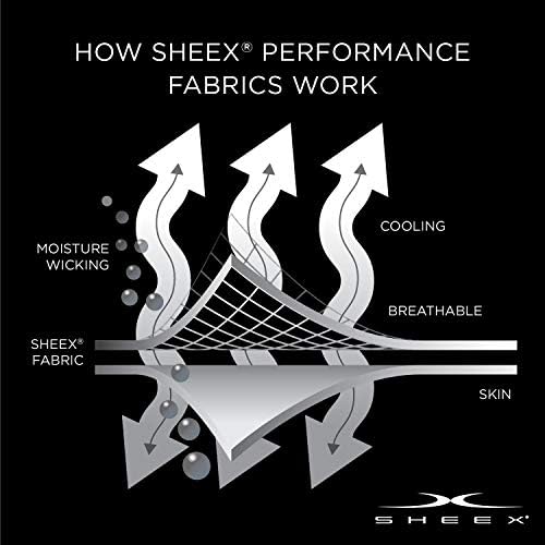 Sheex Active Comfort Sheet Set, Ultra Soft Performance Fabric, respira melhor que algodão, Frost Blue, King/Cal King