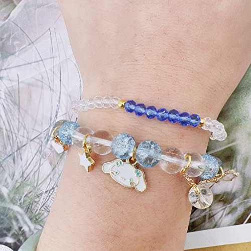 Pulseira de bracelete de bracelete CJiayujew kawaii, pulseira de bracelete de cristal elástico elástico elástico