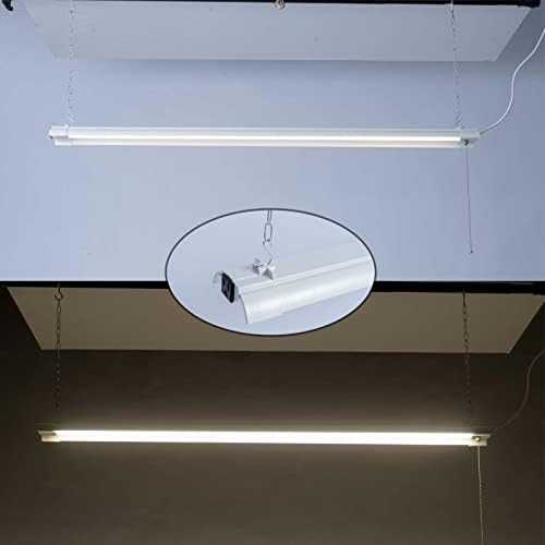 32 pacote 4ft 48W LED LED LUZ para garagem para oficina, luz do teto LED, luminárias de utilidade ligáveis, 5000k
