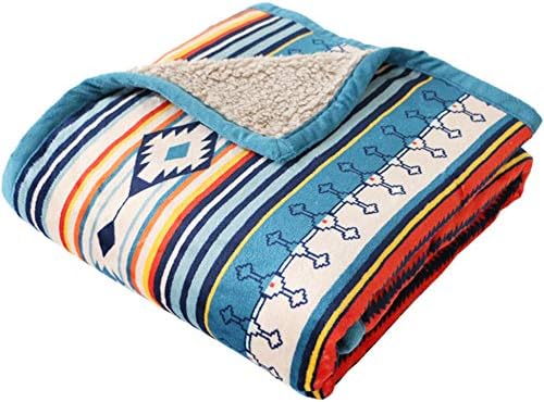 Ukeler flannel sherpa arremesso 80 '' x 60 ''- manta de flanela macia bohemiana lances para cama/sofá/sofá/escritório/acampamento