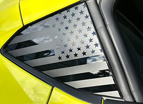 Xinghe para Corvette C8 2020-2023 Janela lateral traseira American Flag Decal