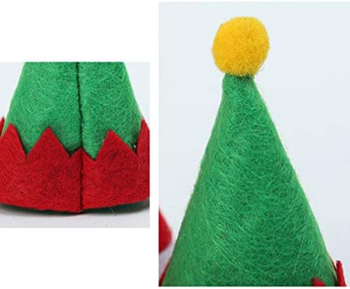 Presentes de Natal do Bestoyard 48cs mini Natal Lollipop Hat Elf Christmas Cap Lollipop Wraps Toppers Wine Bottle Bottle Cap Diy Doll Chap