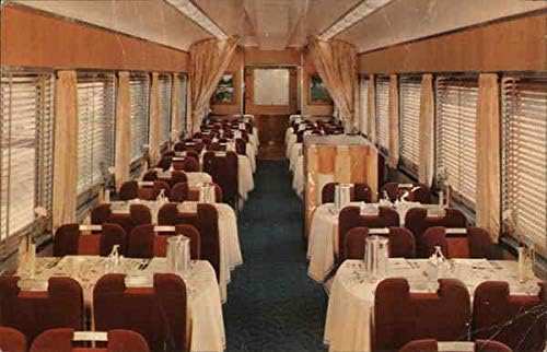 Carro de jantar no New Shasta Daylight da Southern Pacific Trains Railroad original Vintage