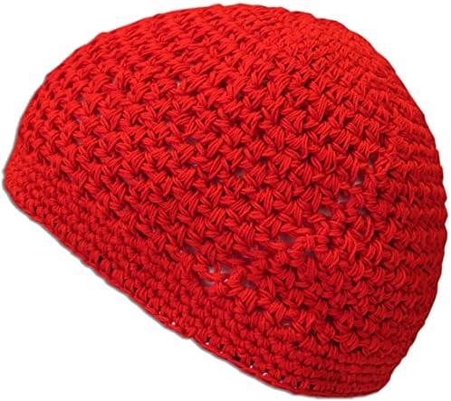 Jlgusa knit kufi chapéu de algodão gorda de crochê Koopy Cap