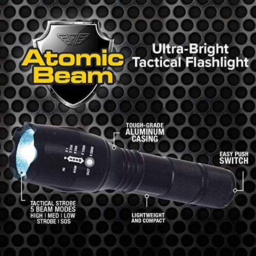 Lanterna de LED de feixe atômico por Bulbhead, 5 modos de feixe, lanterna brilhante de luz tática