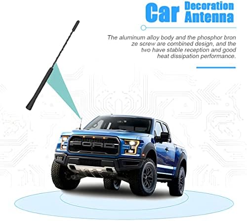 Antena universal mastro para telhado de carro, antena de rádio AM/FM de borracha flexível, acessórios de veículos com parafusos, compatíveis