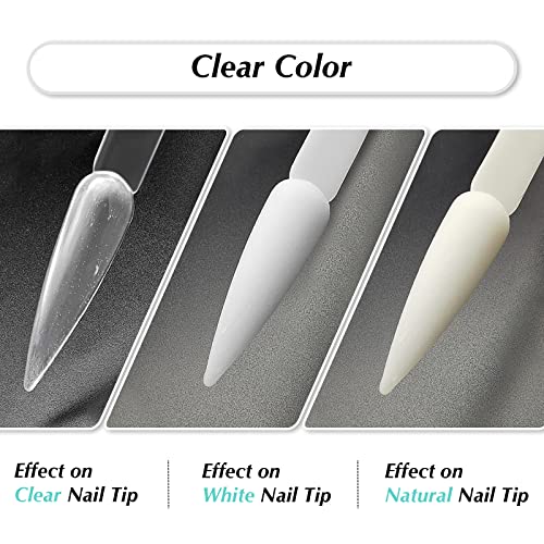 Upgrade Unibouti Clear unhas Dip Powder Color, 1oz/28g, Pro Salon que impede recínculos de unhas francesas ou DIY em casa
