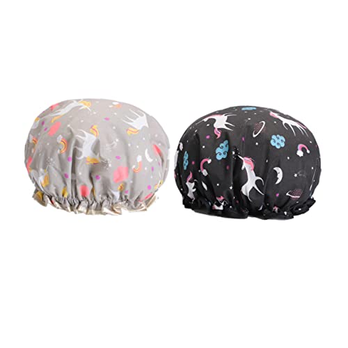 Kesyoo 1 Conjunto 4pcs para mulheres xampu para mulheres chapéus de cabeceira descartável para mulheres Chapéus elásticos Chapé