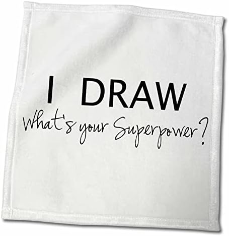3drose eu desenho - qual é a sua superpotência - presente divertido para artistas artísticos - arte amor - toalhas