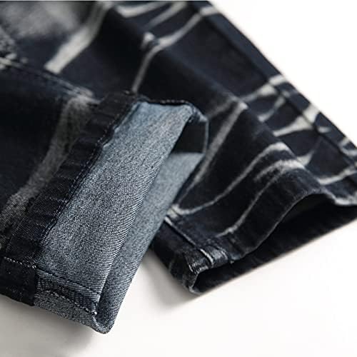 Big Vintage Casual Wash Trousherd Troushers Jeans Hole Pants Denim Trabalho Sippers de calças masculinas para crianças