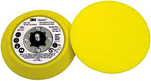 3m Hookit Disc bloco 05775, 5 pol. X 3/4 em 5/16-24 externo, amarelo