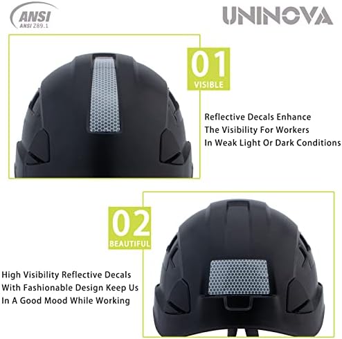 Chapéus hards para construção Capacete de segurança da UNINOVA OSHA 6 pt. Suspensão ajustável Cascos de Construccion