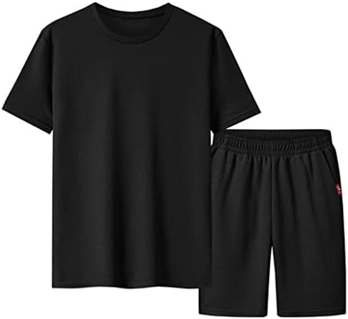 Camisas de verão Terno esportivo de verão Running Running Sportswear shorts curtos de mangas curtas Casual Plus Size Men's Duas