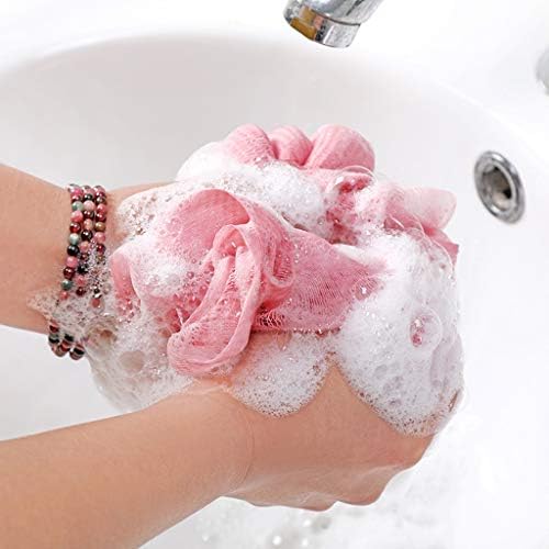 Esponjas de chuveiro de banheira de ihhapia, escova de corpo limpo do banheiro malha de malha de malha Pouf Ball Ball Ball