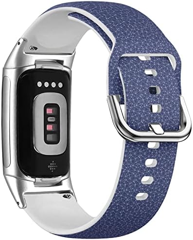 Banda honeexy, compatível com carga Fitbit 5, pulseira de cinta de cinta de silicone flexível flexível, banda de smartwatch de