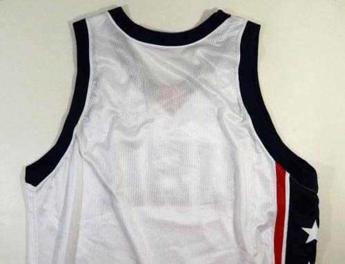 2004-05 Team USA Basketball Blank Game Emitiu White Jersey 46+4 DP20269 - jogo da NBA usado